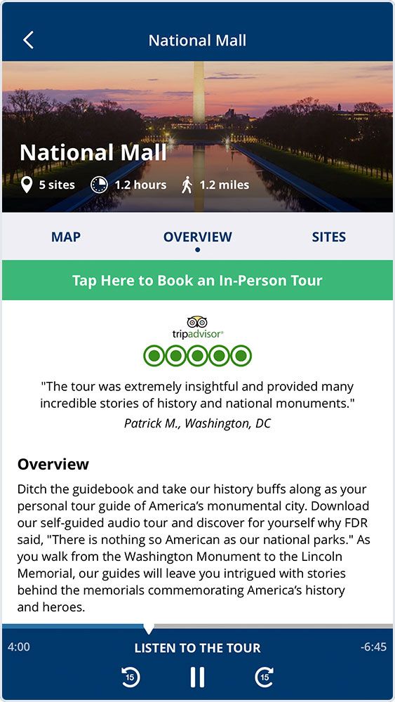 Crowd-Favorite Audio Tours. Even While On-The-Go.